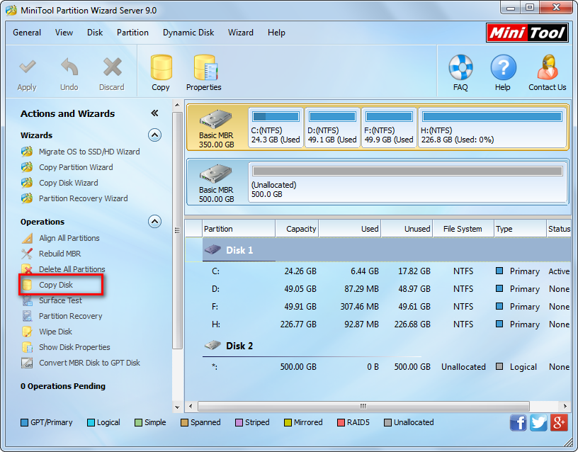 minitool-partition-wizard-server-main-interface