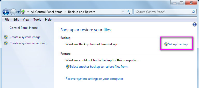set-up-backup-in-control-panel