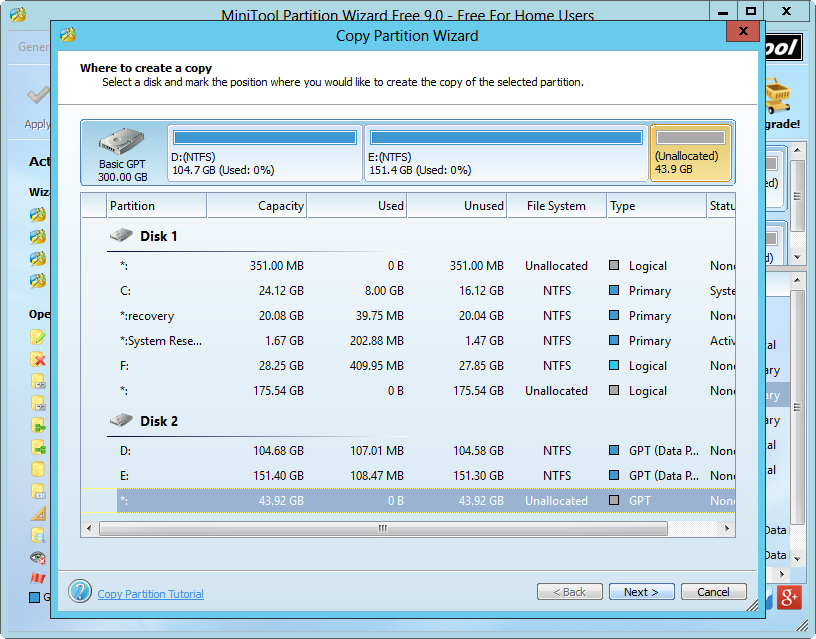 migrate-hp-recovery-partition-to-external-select-unallocated-space
