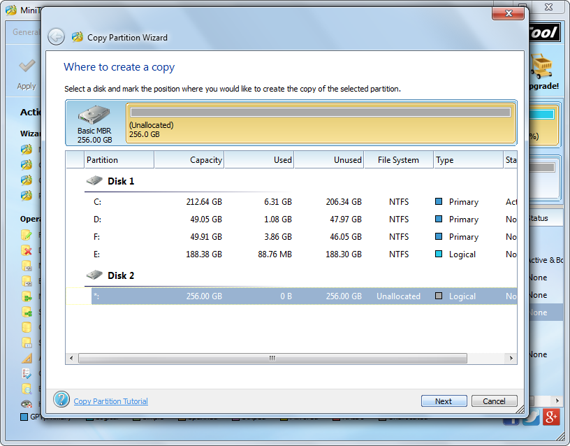 transfer-data-from-old-disk-to-new-disk-select-unalloated-space-to-clone-partition-to