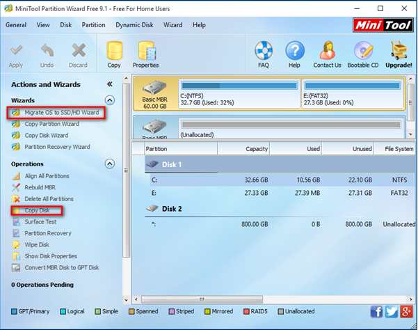 migrtae os vs copy disk
