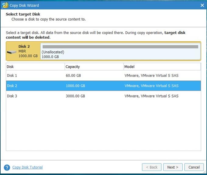 select disk